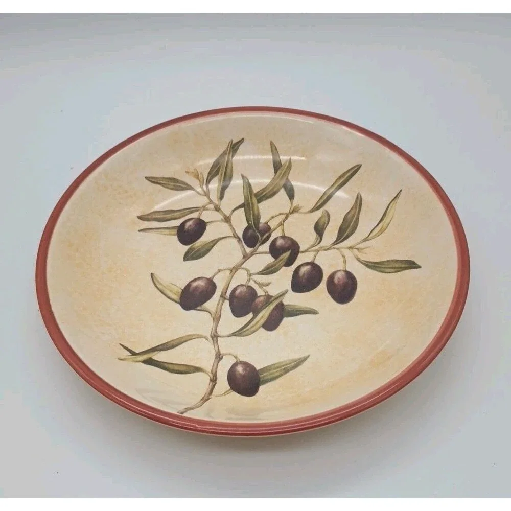 Williams Sonoma Les Oliviers 9.5” Pasta Olive Dish Bowl Portugal